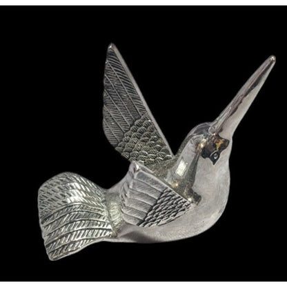 Silver Hummingbird Figurine