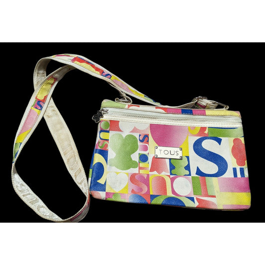 Tous Fold Over Zip Rainbow Crossbody Bag