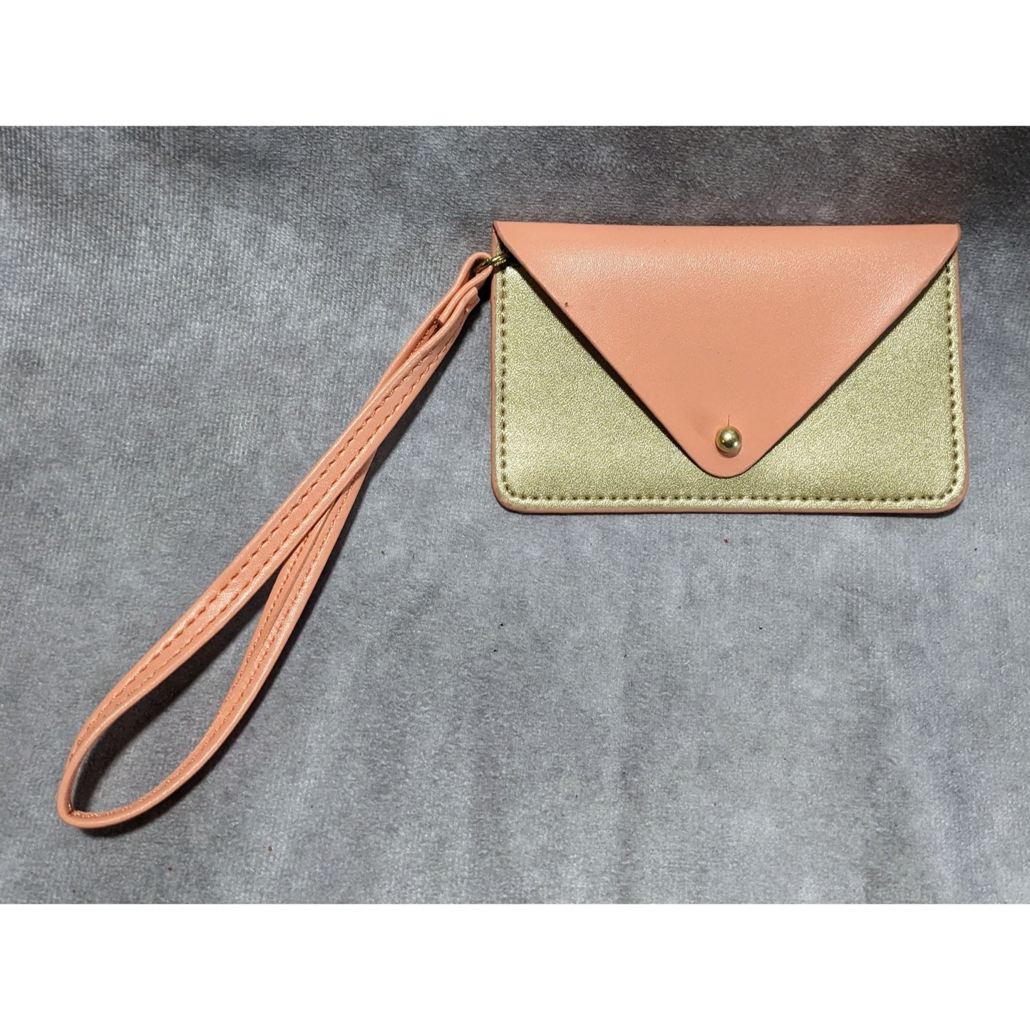 Minor History Peach And Gold Wristlet