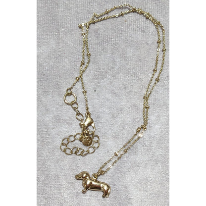 Lauren Conrad Gold Dachshund Necklace