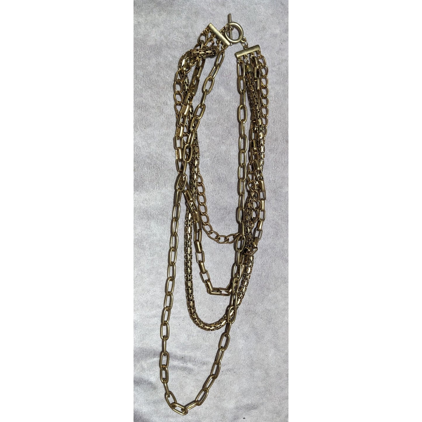 80's Gold Glam Heavy Multilayer Necklace