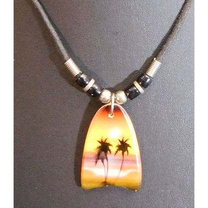 Vintage 90s Hawaiian Boogie Board Necklace