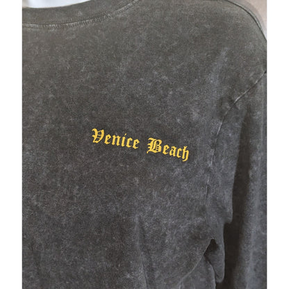 Wild Fable Venice Beach Crop Top Black Long Sleeve Grunge