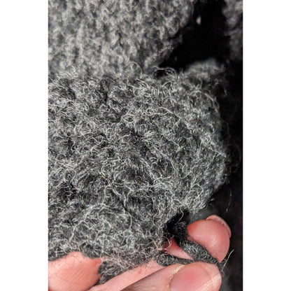 Kenar Italy Vintage Open Front Black Fringe Neck Cardigan Size Medium