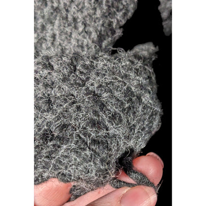 Kenar Italy Vintage Open Front Black Fringe Neck Cardigan Size Medium