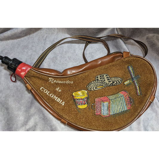 Las Tres Z.Z.Z. Pamplona Wine Skin With Colombian Painted Details