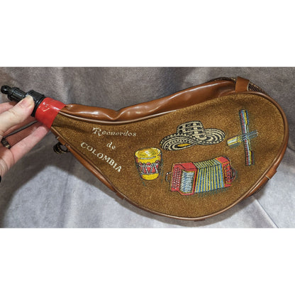 Las Tres Z.Z.Z. Pamplona Wine Skin With Colombian Painted Details