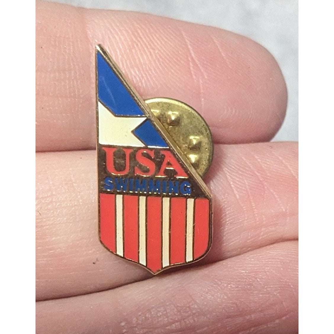 Vintage Summer Olympic USA Swimming Lapel Pin