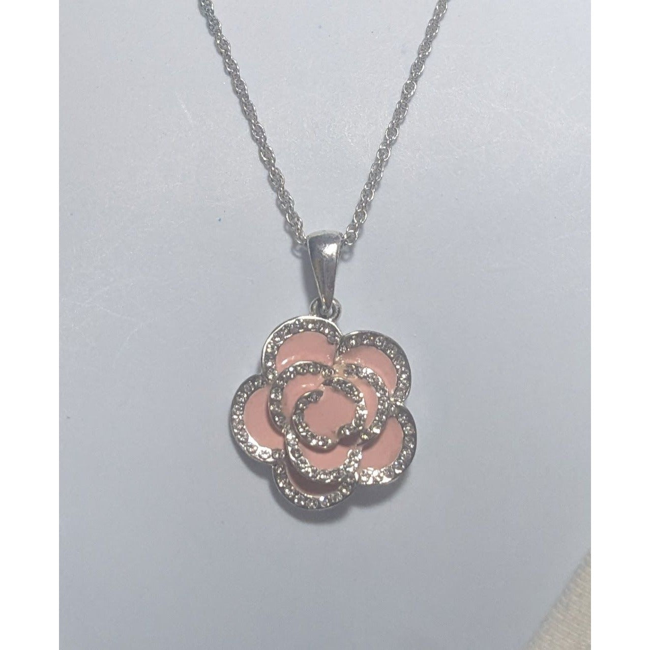 Roman Pink Flower Necklace