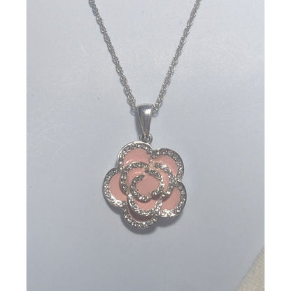 Roman Pink Flower Necklace