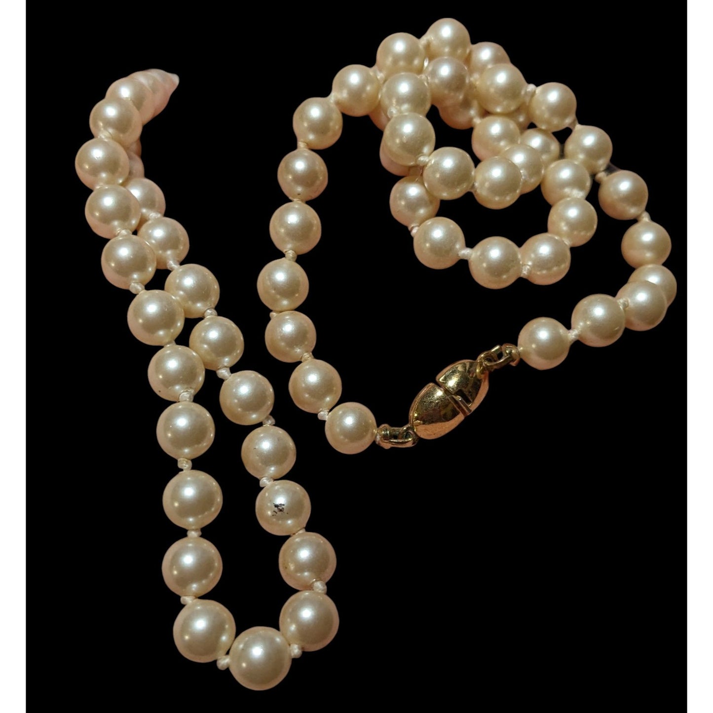 Vintage Glam Monet Beaded Faux Pearl Necklace