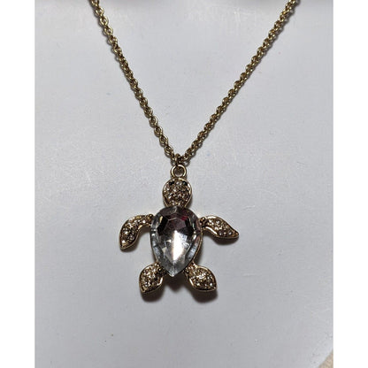 Gemmed Sea Turtle Necklace