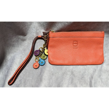 CFM The Power Of Flight Orange Leather Wristlet