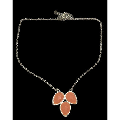 Orange And Gold Floral Necklace