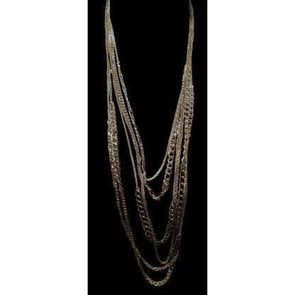 Y2K Glam Multilayer Gold Chain Necklace