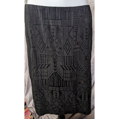 Sans Souci Gothic Geometric Burnt Velvet Skirt