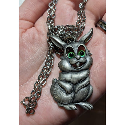 Vintage Jonette Jewelry Bunny Necklace