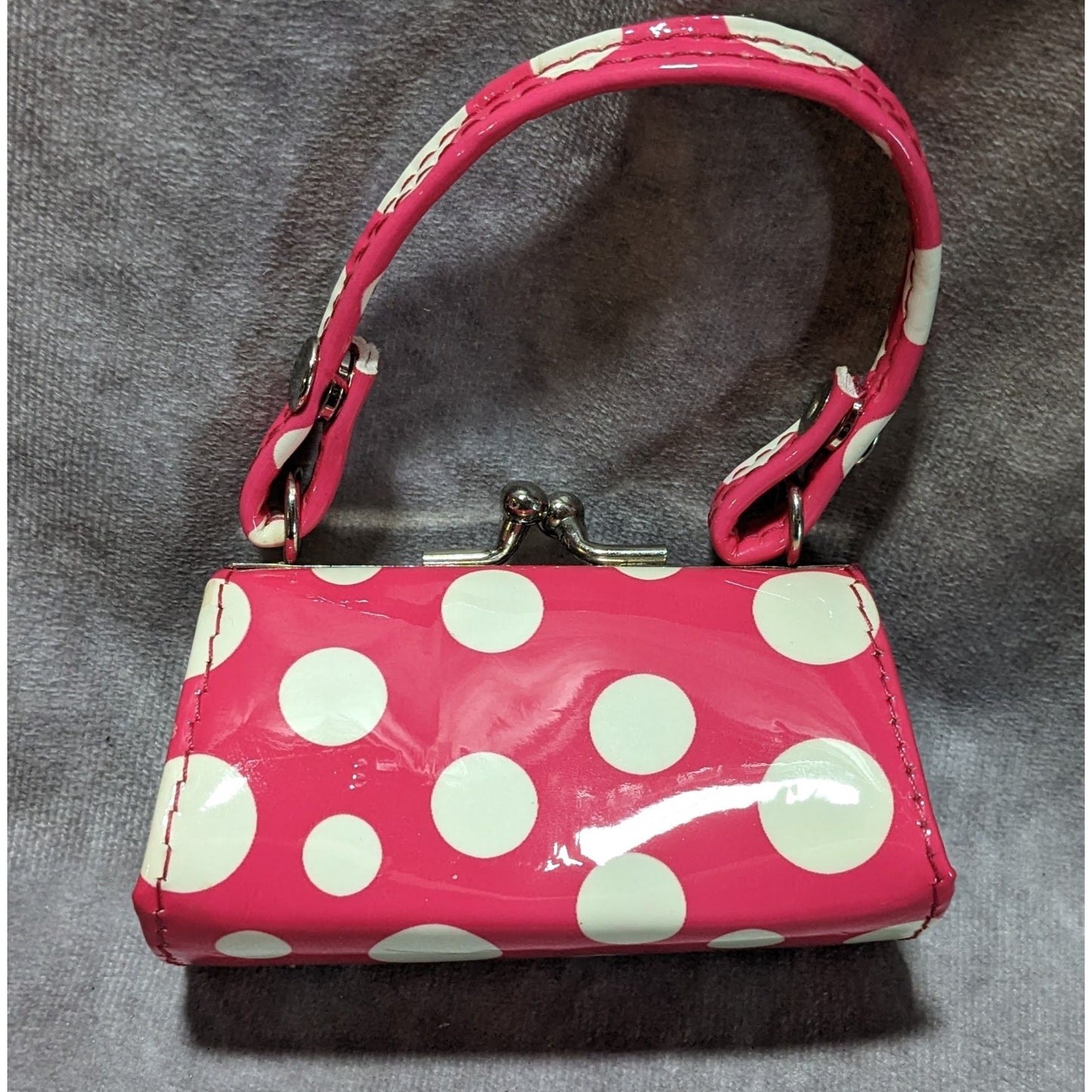 Pink White Polka Dot Mini Bag