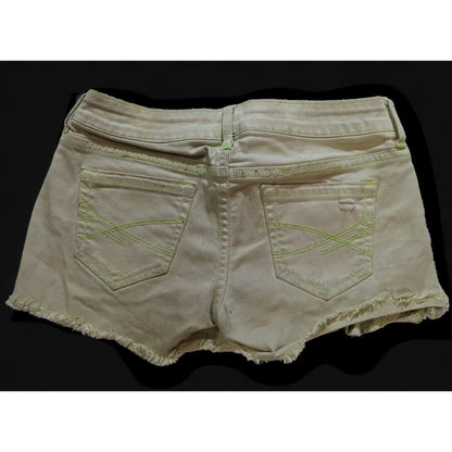 Aeropostale Green Distressed Denim Shorts