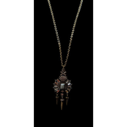 Chandelier Spike Gemmed Pendant Necklace