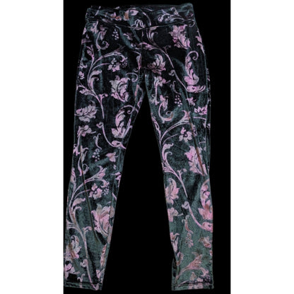 Hue Potent-Purple Juliet Floral Velvet Leggings