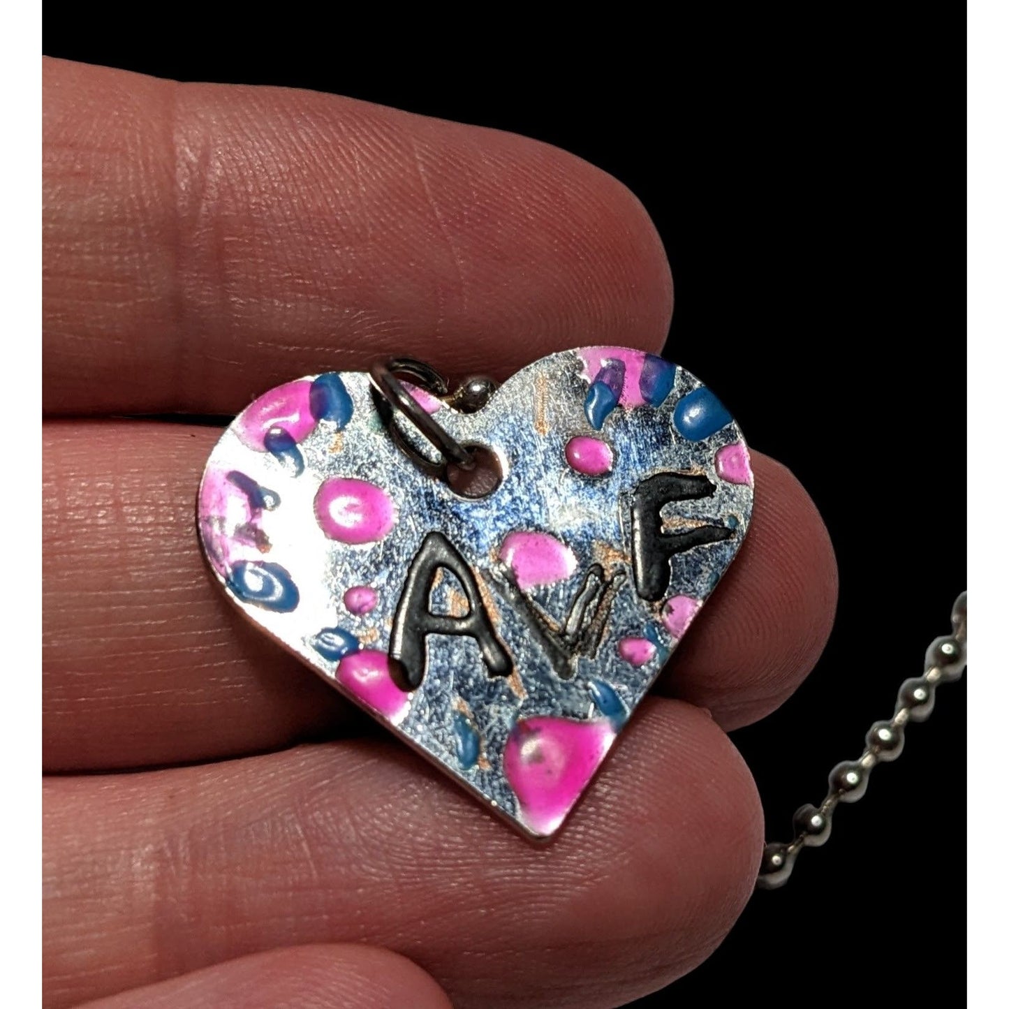 Handmade Heart AVF Necklace