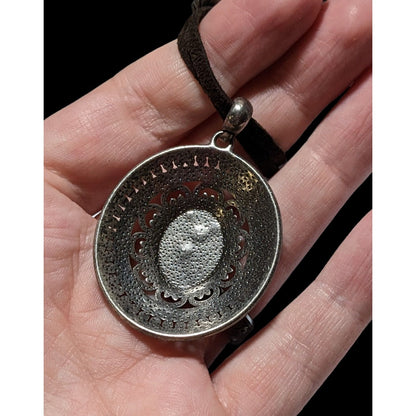 Victorian Style Enamel Medallion Necklace
