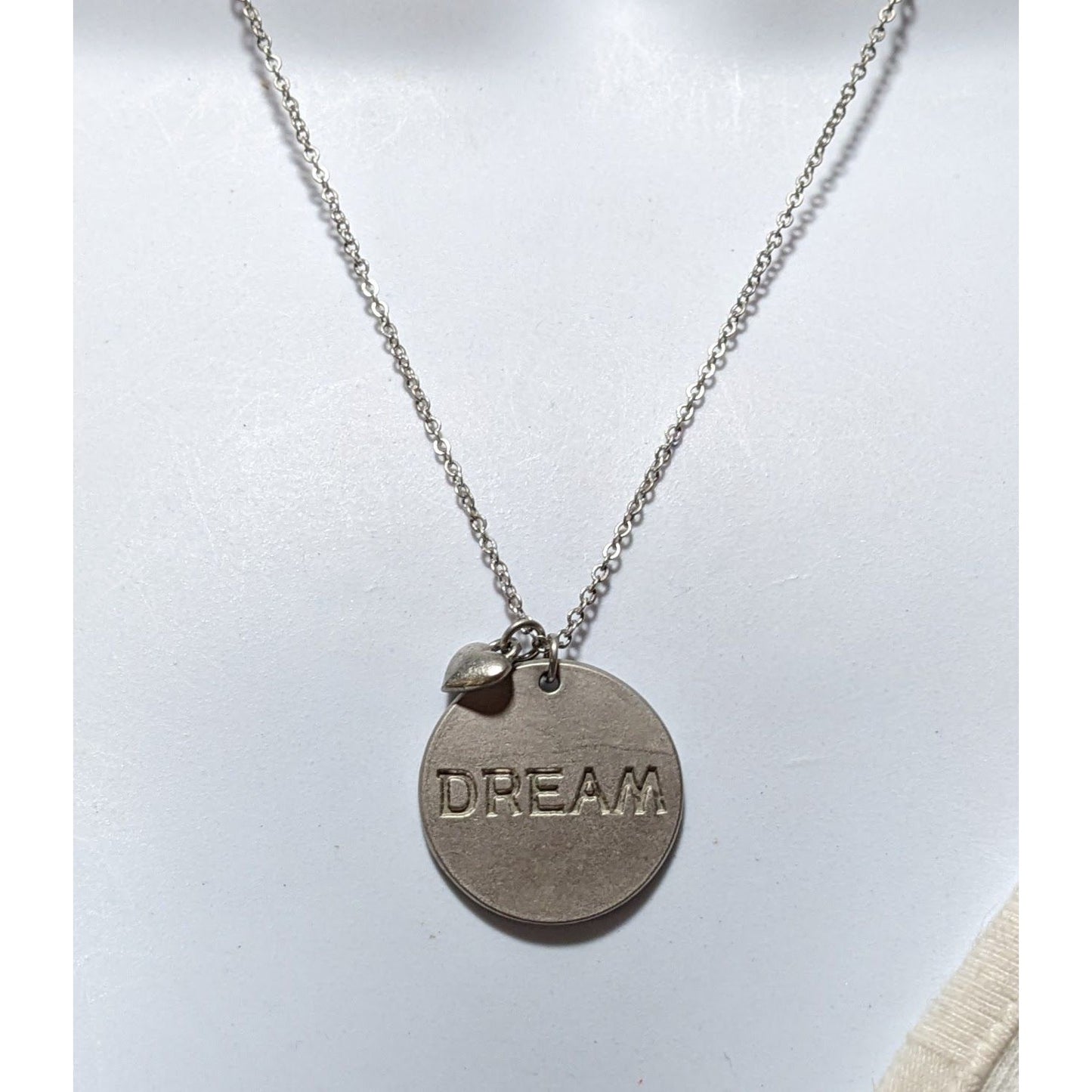 Silver Dream Pendant Heart Charm Necklace