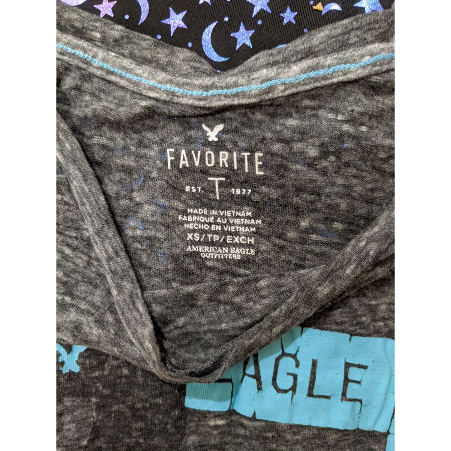 American Eagle Outfitters Favorite T Grey And Blue