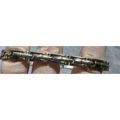 Sabona Stainless Steel Gold And Silver Link Bracelet