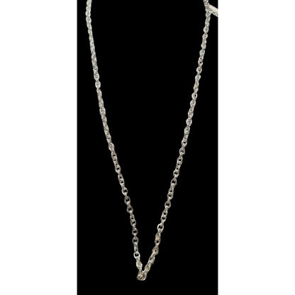 Simple Casual Bright Silver Chain Necklace