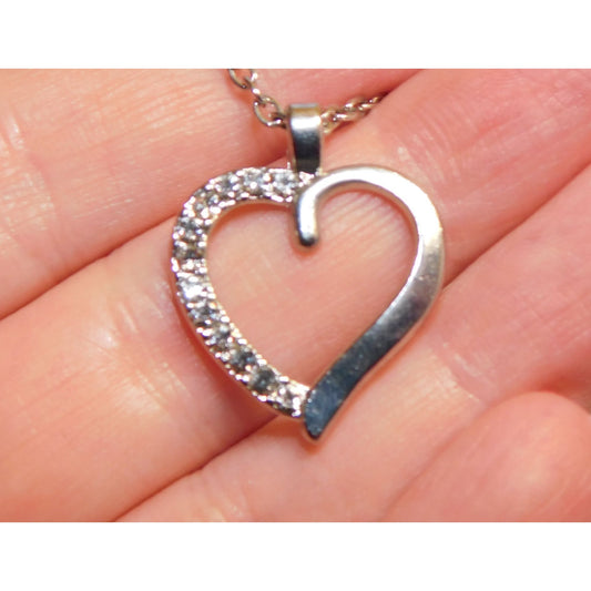 Rhinestone Heart Necklace