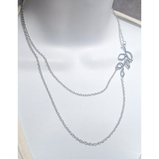 Silver Leaf Multilayer Necklace