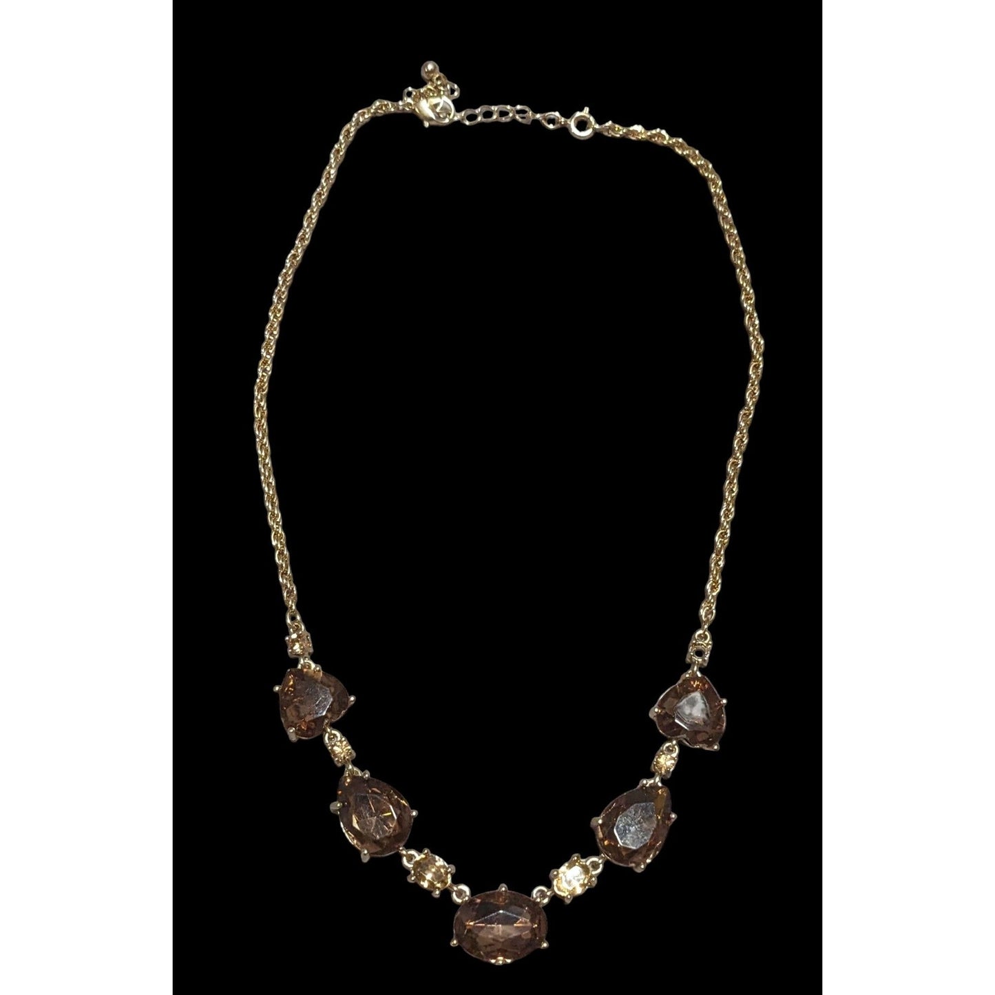 Elegant Brown Glass Necklace