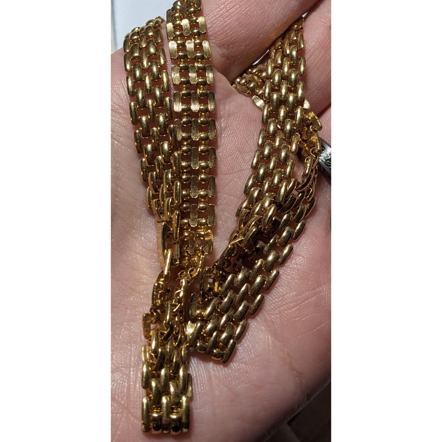 Gold Panther Link Necklace