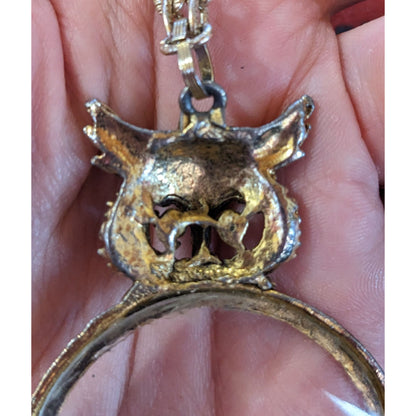 Vintage Owl Magnifying Glass Necklace