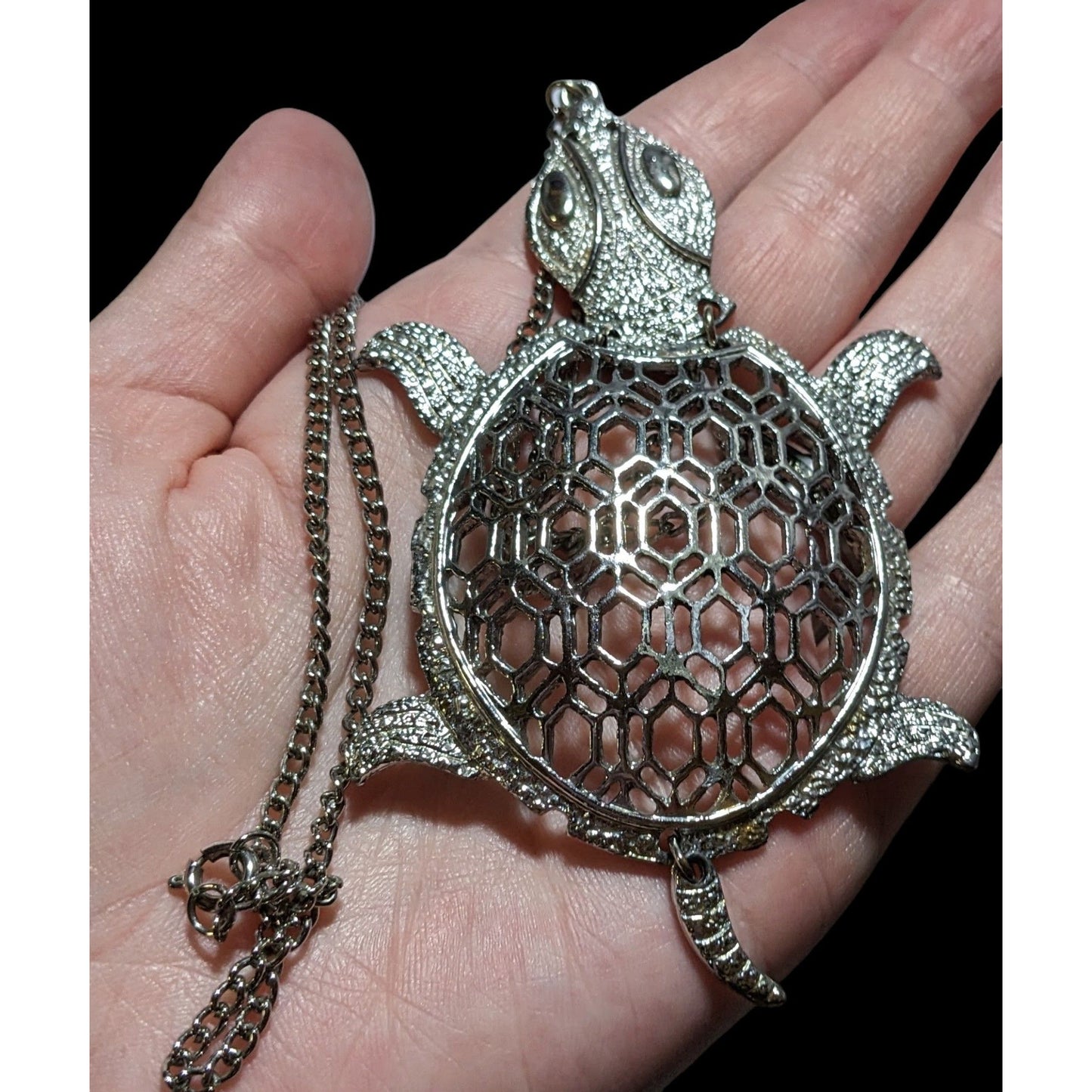 Vintage Articulated Turtle Necklace