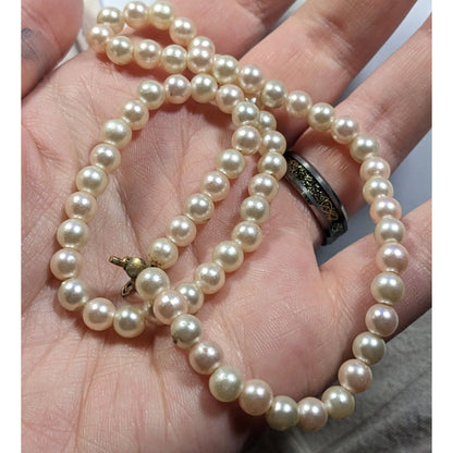 Simple Casual Faux Pearl Beaded  Necklace