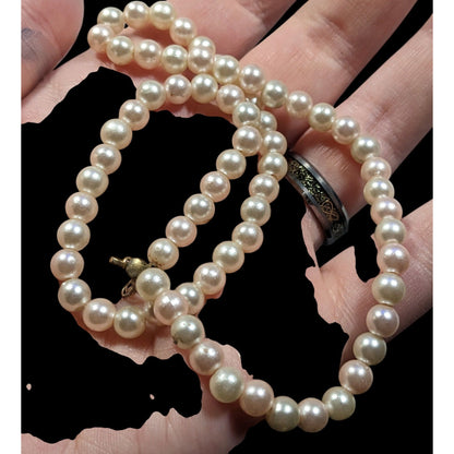 Simple Casual Faux Pearl Beaded  Necklace