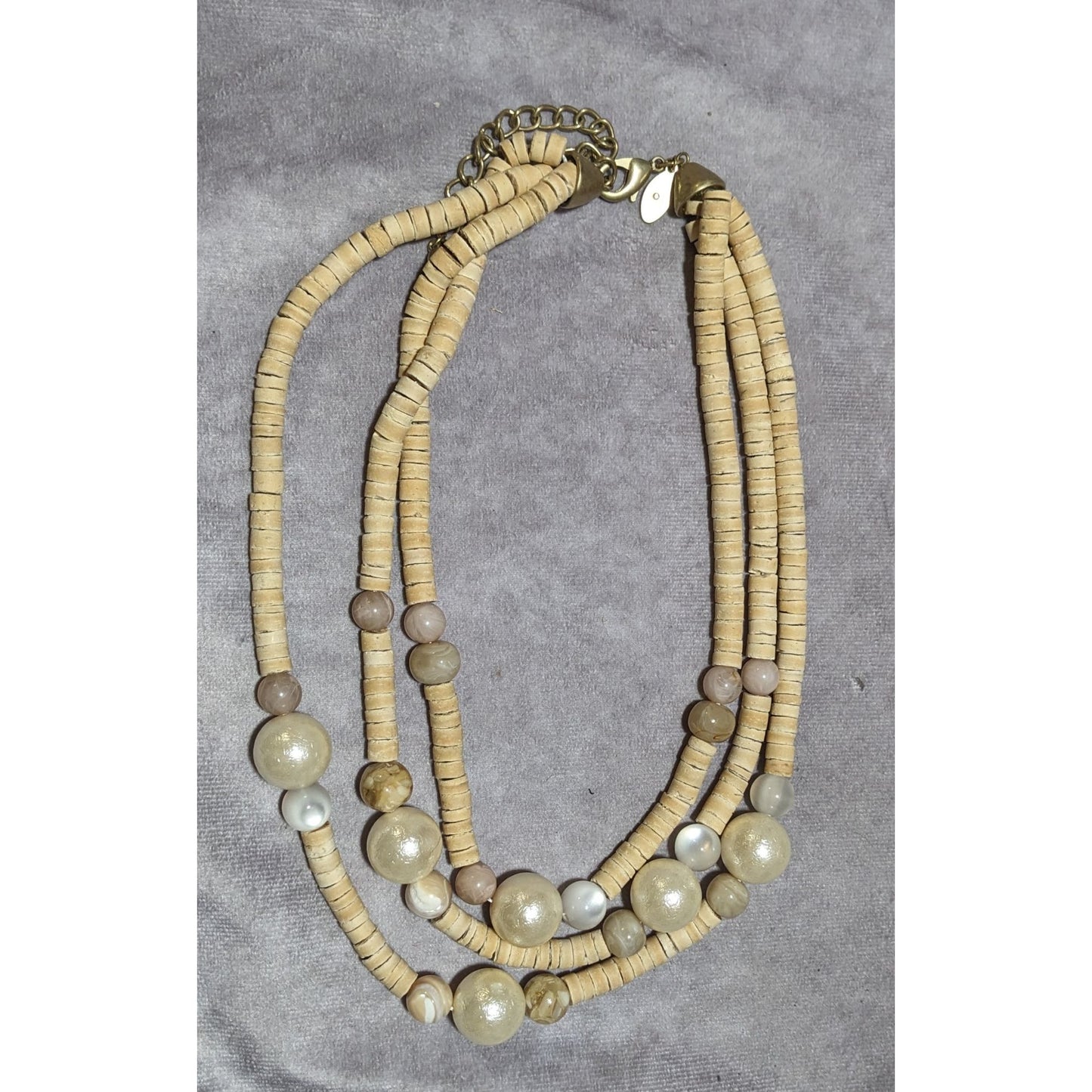 Chico's Wood Bubble Necklace