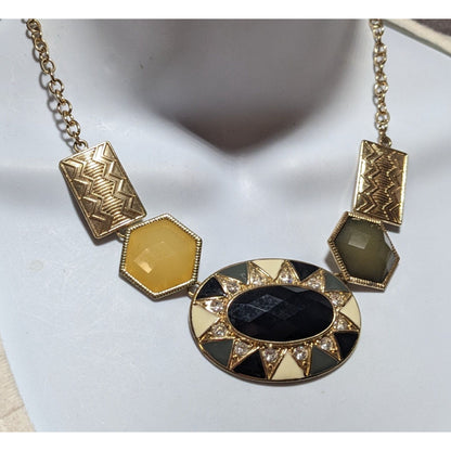 Geometric Glam Statement Necklace