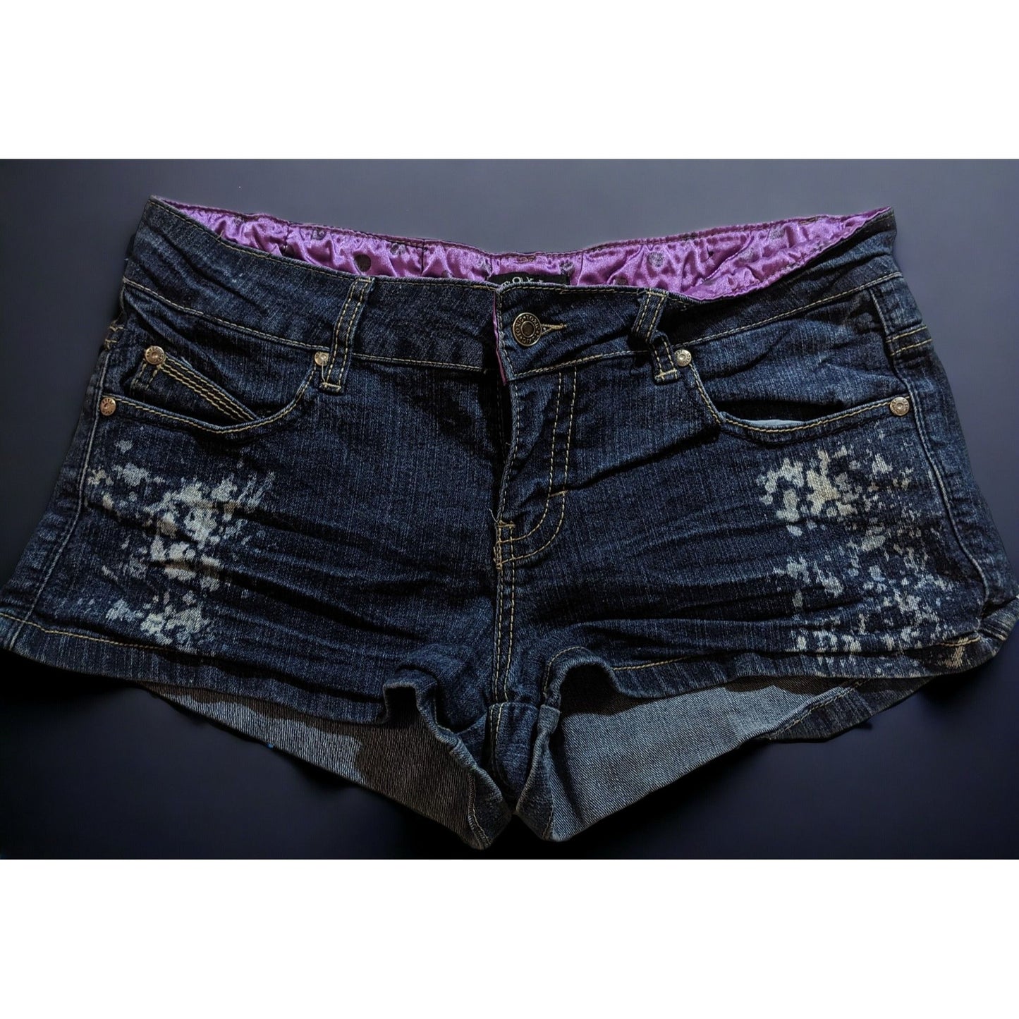 Toxic Bleach Splatter Jean Shorts