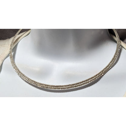 Claire's Y2K Silver Rhinestone Collar Necklace