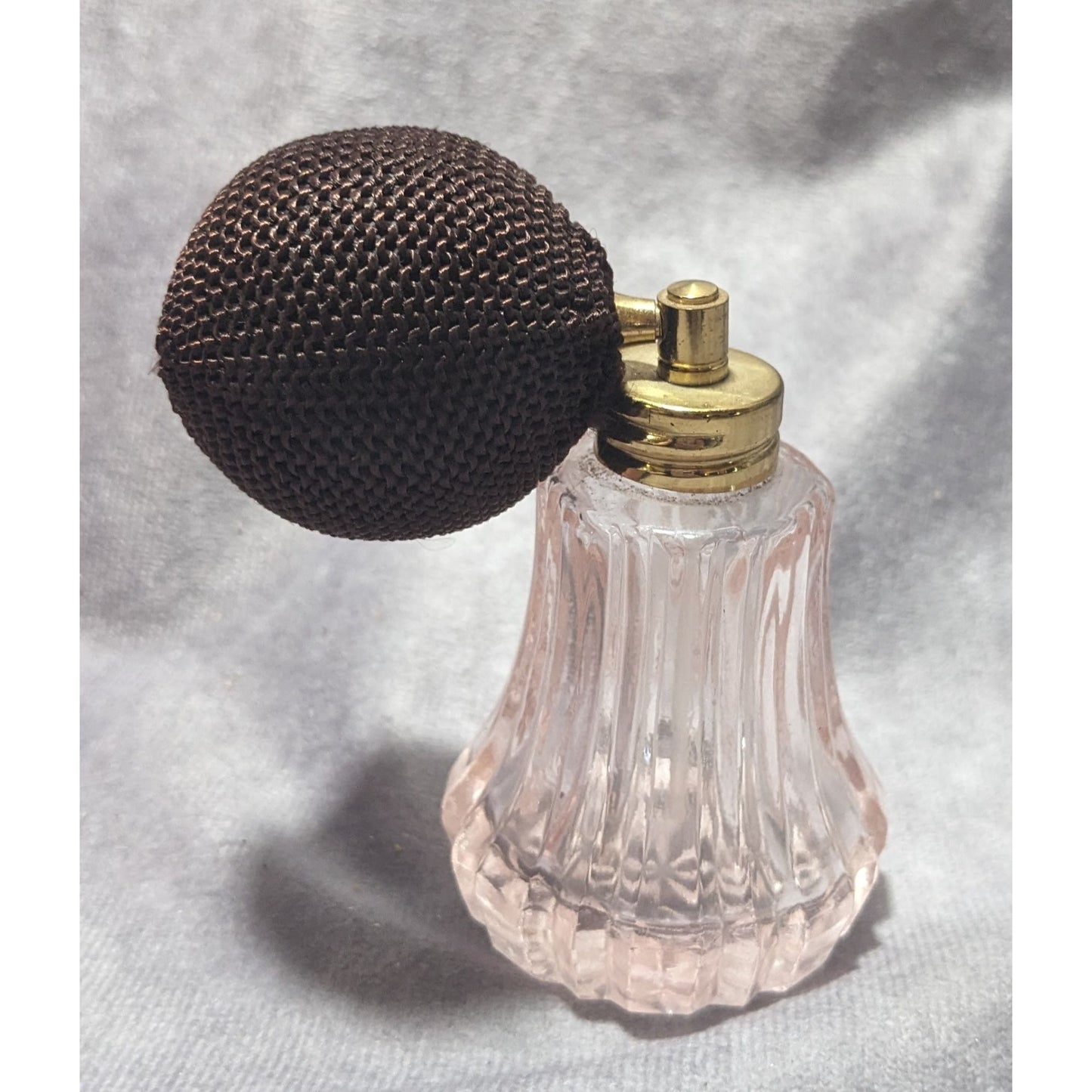 Vintage Pink Crystal Perfume Bottle
