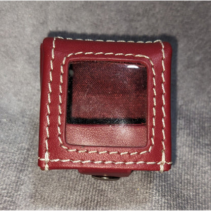 Red Leather Stamp Dispenser