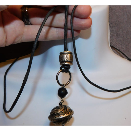 Oversized Brutalist Drop Pendant Necklace