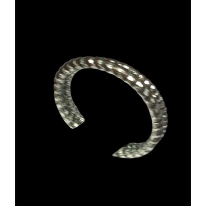 Casual Textured Silver Tone Fashion Ring Set Size 7 (2)