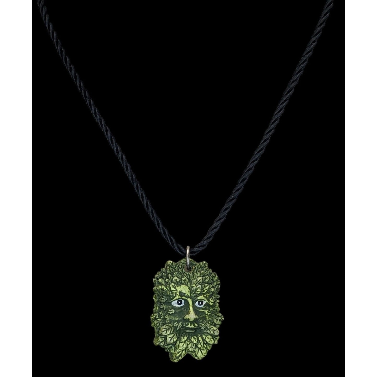 Vintage Cookie Lee Witchy Greenman Pendant Necklace