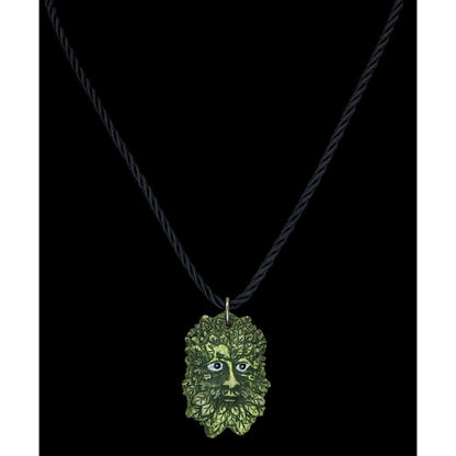 Vintage Cookie Lee Witchy Greenman Pendant Necklace