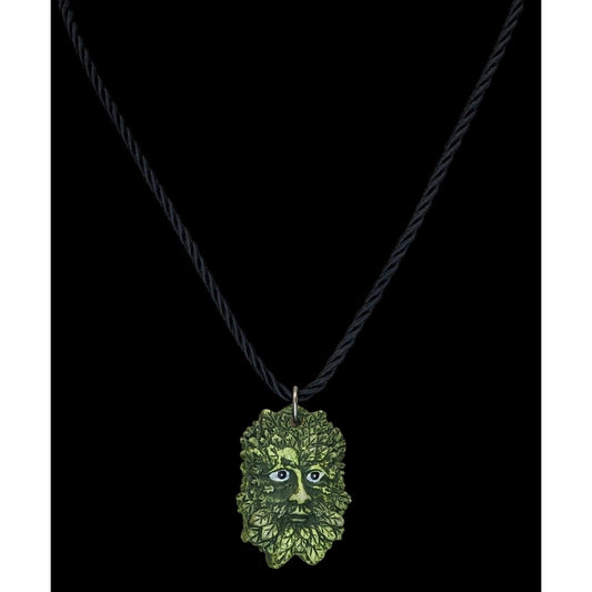 Vintage Cookie Lee Witchy Greenman Pendant Necklace